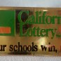 California Lottery Our Schools Win Too Pin Enamel Goldtone Metal State