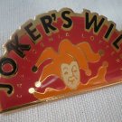California Lottery Joker's Wild Pin Enamel Goldtone Metal State