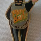 California Lottery Play Ball Pin Enamel Goldtone Metal State
