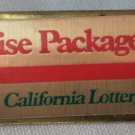 California Lottery Surprise Package Pin Goldtone Metal State