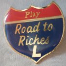 California Lottery Road to Riches Pin Jonathan Grey Enamel Goldtone Metal State