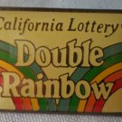 California Lottery Double Rainbow Pin Enamel Goldtone Metal State