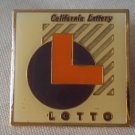 California Lottery Lotto Pin Enamel Goldtone Metal State