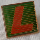 California Lottery L 1986 Pin Enamel Goldtone Metal State