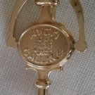 Avon Calling Door Knocker Pin Vintage Goldtone Metal