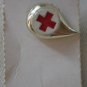 Red Cross Blood Drop Pin Plastic ARC Vintage