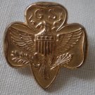 Girl Scout Vintage Pin Eagle Emblem GSA Goldtone Metal