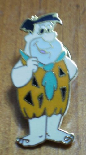 Fred Flintstone Hanna Barbera Pin Enamel 1988 Goldtone Metal
