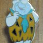 Fred Flintstone Hanna Barbera Pin Enamel 1988 Goldtone Metal