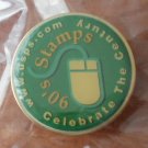 USPS Pin Celebrate the Century 90's Stamps Green Enamel Goldtone Metal