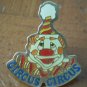 Circus Circus Clown Pin Enamel Goldtone Metal Las Vegas Casino