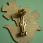 Flower Pin Red Yellow Enamel Goldtone Metal Vintage