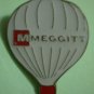 Meggitt Hot Air Balloon Pin White Enamel Silvertone Metal Rocket Eadge Company