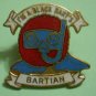 Black Bart's Bartian Pin Vintage Enamel Goldtone