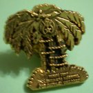 Shriners Children's Hospital Pin Palm Tree Tampa Unit Florida Vintage Goldtone Metal
