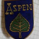Aspen Pin Ski Resort Colorado Enamel Goldtone Metal Vintage