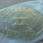 Super Bowl XX Bears Pin Goldtone Metal Football 1986 Vintage 20