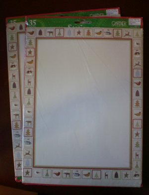 Christmas Stationery Gartner Studios Hearthstone Patchwork Lot 2 35sheets/pkg Paper