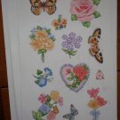 Butterflies Roses Stickers Current 22308-3 Lot 4 sheets Flowers Butterfly Vintage