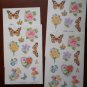 Butterflies Roses Stickers Current 22308-3 Lot 4 sheets Flowers Butterfly Vintage