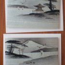 Mt Fuji Vintage Note Cards Wood Veneer Paper Lot 2 Landscape