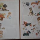 Dog Stickers 167465 1991 Current 15 on 2 sheets Puppies Vintage