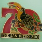San Diego Zoo 70th year Flamingo Enamel Goldtone Metal