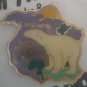 San Diego Zoo 80th year Celebrate North America Polar Bear Enamel Goldtone Metal