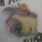 San Diego Zoo 80th year Celebrate North America Polar Bear Enamel Goldtone Metal