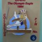Pommel Horse Pin Sam Olympic Eagle 1984 Cloissone Goldtone Metal
