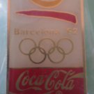 Barcelona 92 Olympics Pin Coca Cola Sponsor Enamel Goldtone Metal