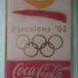 Barcelona 92 Olympics Pin Coca Cola Sponsor Enamel Goldtone Metal