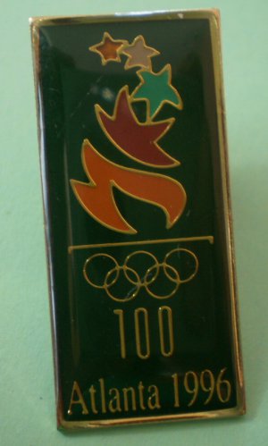Altanta Olympics 1996 Pin 100th Year Enamel Goldtone Metal