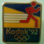 1992 Olympics Kodak Pin Running Marathon Enamel Goldtone Metal