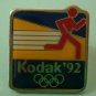 1992 Olympics Kodak Pin Running Marathon Enamel Goldtone Metal