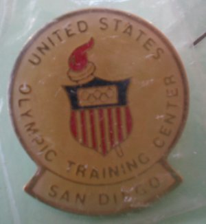 Olympics Pin US San Diego Training Center Enamel Goldtone Metal