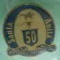 Santa Anita Pin 50th Anniversary Horse Racetrack Racing 1984 Enamel Goldtone Metal