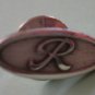R Pin Lapel Pinback Silvertone Metal Oval 1/5SF
