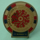 AMO National Dart Association Pin 1992 Enamel Goldtone Metal