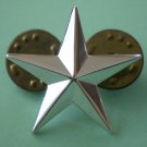 5 Point Star Pin Silvertone Metal I21 2.5cm Vintage