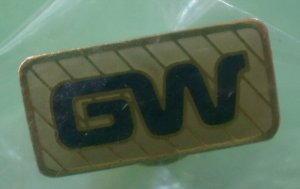 GW Pin Great Western Savings Bank NOS Enamel Goldtone Metal