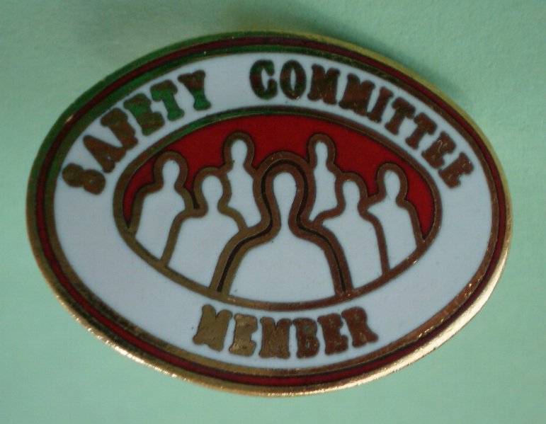 Safety Committee Member Pin Goldtone Metal