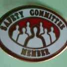 Safety Committee Member Pin Goldtone Metal