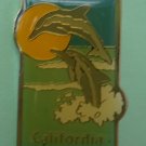 California Pin Dolphins Ocean Goldtone Metal