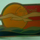 California Pin Seagull Bird Sea Gull Ocean Sun Goldtone Metal