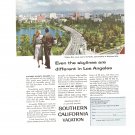 Vintage Ad Southern California Vacation 1958 Wilshire Blvd Hollywood Hills