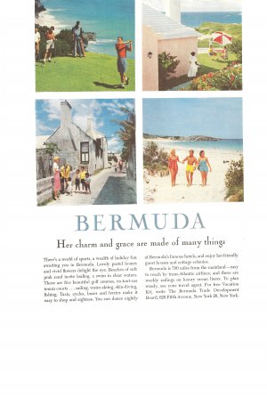 Vintage Ad Bermuda 1958 Golf Beach