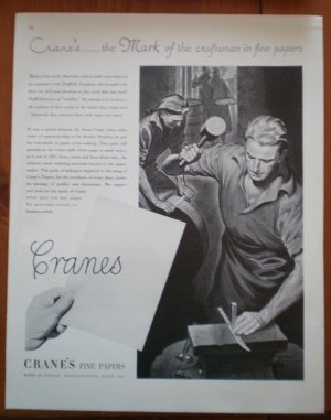 Vintage Ad Crane's Fine Papers 1948