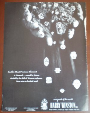 Vintage Ad Harry Winston 1960s Earth's Most Precious Element