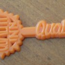 Vintage Swizzle Stick Quality Inn Pentagon City Orange Plastic Stirrer